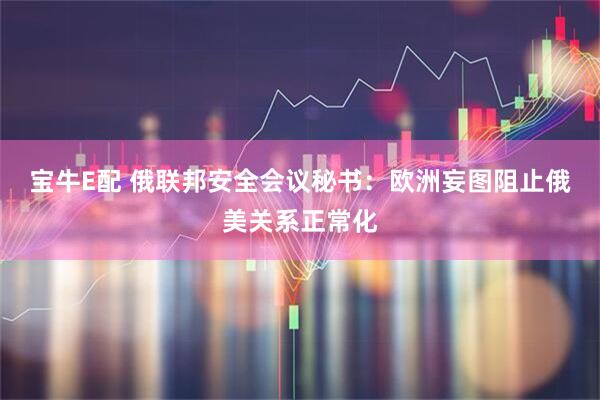 宝牛E配 俄联邦安全会议秘书：欧洲妄图阻止俄美关系正常化